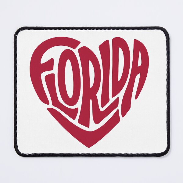Item preview, Florida Heart Shape Retro Typography Design designed and sold by castillomiami.