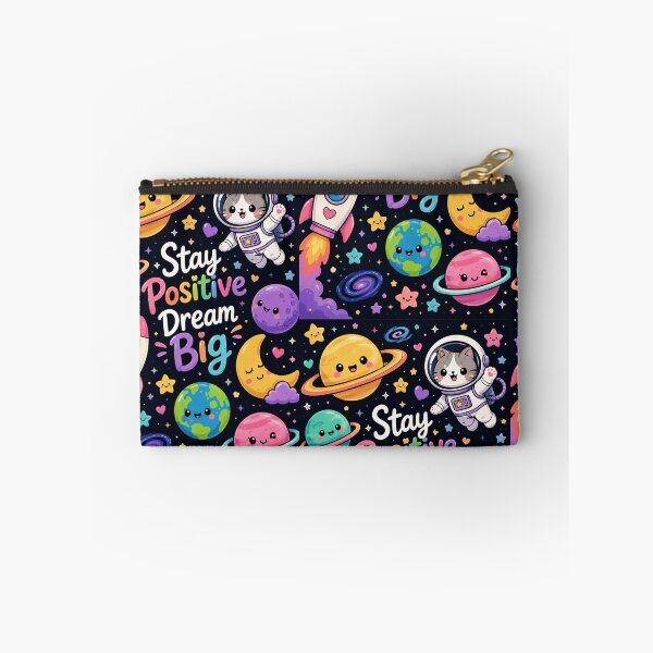 Item preview, Stay Positive Dream Big Space Cat designed and sold by Car23314.