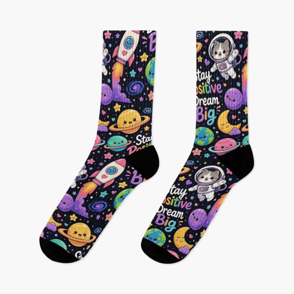Item preview, Stay Positive Dream Big Space Cat designed and sold by Car23314.