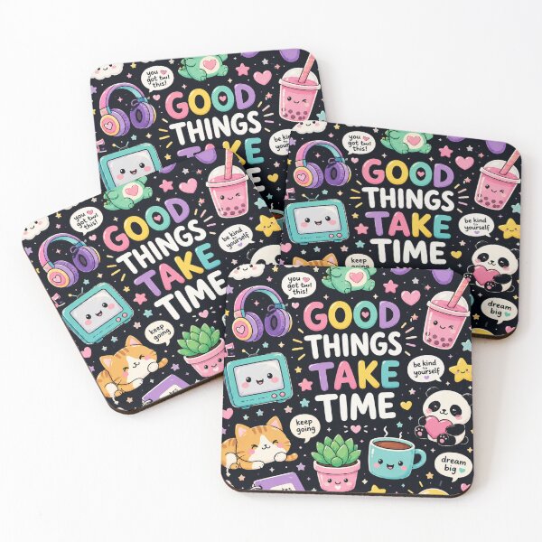 Item preview, Good Things Take Time Cat Pattern designed and sold by Car23314.