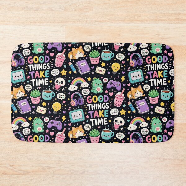 Item preview, Good Things Take Time Cat Pattern designed and sold by Car23314.