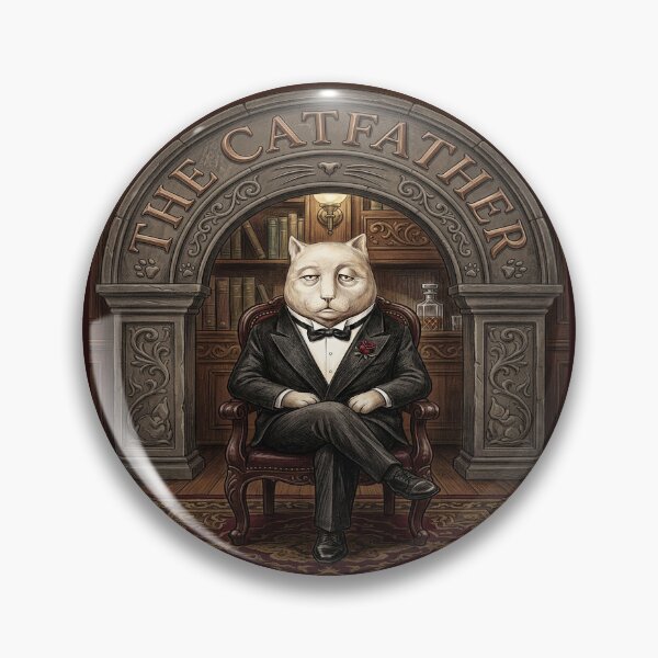 Item preview, The CATFATHER III Retro design for Cat Lovers designed and sold by Ginny Luttrell.