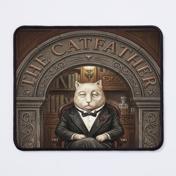 Item preview, The CATFATHER III Retro design for Cat Lovers designed and sold by Ginny Luttrell.