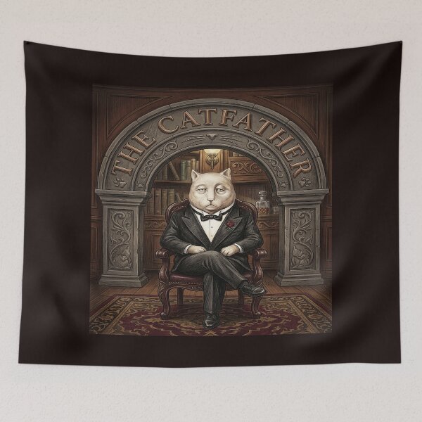 Item preview, The CATFATHER III Retro design for Cat Lovers designed and sold by Ginny Luttrell.