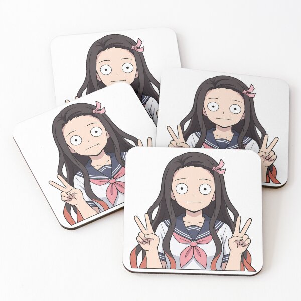 Item preview, Nezuko Kamado Demon Slayer Sailor Peace Pose designed and sold by Dashsopaner.