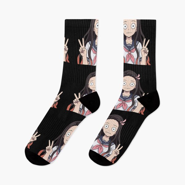 Item preview, Nezuko Kamado Demon Slayer Sailor Peace Pose designed and sold by Dashsopaner.