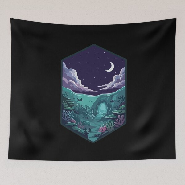 Item preview, Night Sky Coral Deep Ocean designed and sold by Catzura.