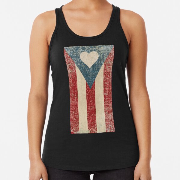 Boricua Womens Racerback Tank/Boricua Shirt/boricuas/Puerto Rico Vintage Navy Boricua Womens Racerback Tank/Boricua Shirt/boricuas/Puerto Rico Vintage Navy