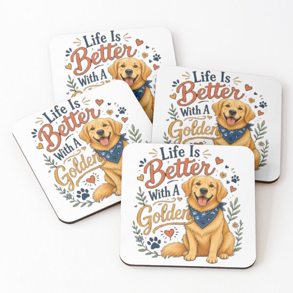 Item preview, Life Is Better With A Golden Retriever Dog Lover Design designed and sold by EkiStudio - Elegant Lifestyle Collection.