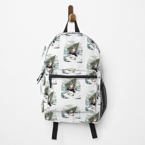 Item preview, Festive Puffin Carrying Christmas Tree designed and sold by VibranPalette.