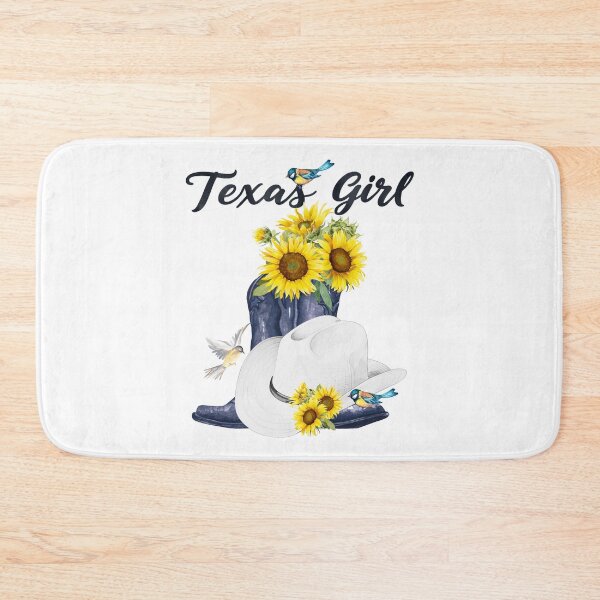 Item preview, Texas Girl with Cowboy Boots/Hat, Sunflowers & Birds designed and sold by JeweledDesigns.