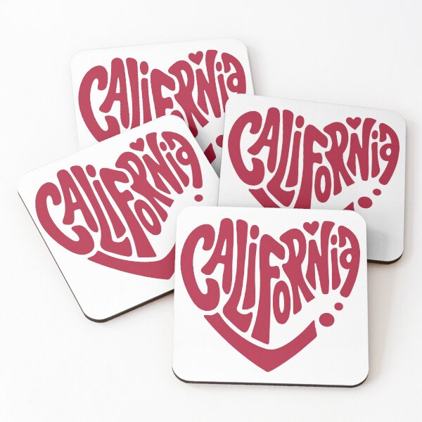 Item preview, California Heart Shape Retro Typography Design designed and sold by castillomiami.