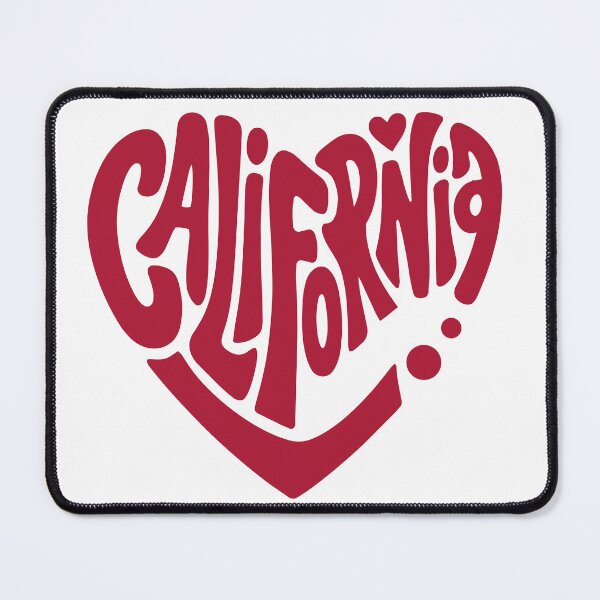 Item preview, California Heart Shape Retro Typography Design designed and sold by castillomiami.