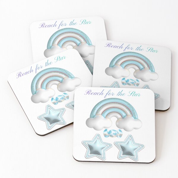 Item preview, Reach for the Star 3D Pastel Rainbow and Stars Aesthetic Art designed and sold by MinimalAurashop.