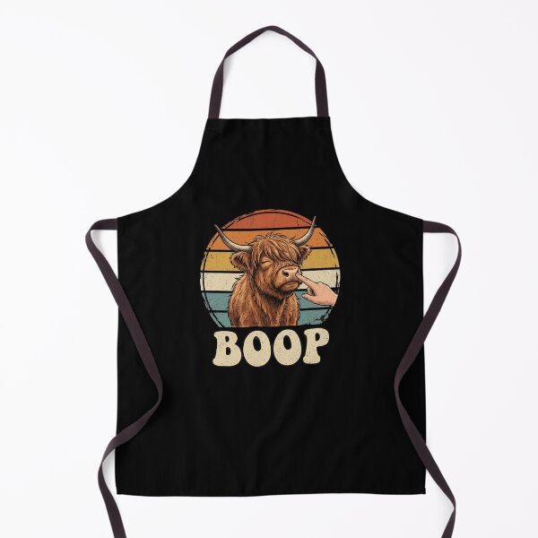 Item preview, BOOP Highland Cow Nose Funny Retro Sunset Farm designed and sold by snowry.
