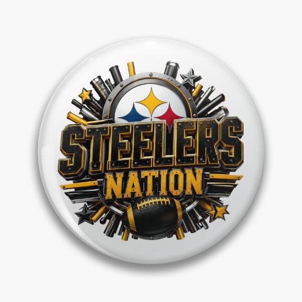 Item preview, Steelers Nation Industrial Football Emblem designed and sold by RichardHe24537.