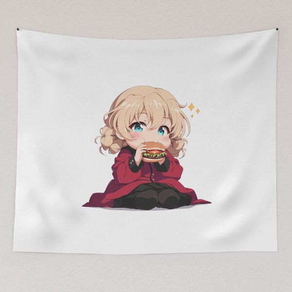 Item preview, Darjeeling Girls und Panzer Chibi Burger Waifu Tea Time Mood designed and sold by Dashsopaner.