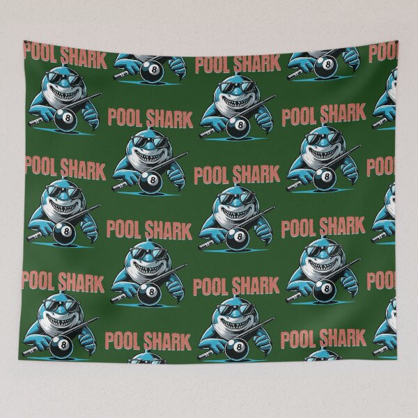 Item preview, Billiards T Pool Shark Design Grinning Shark Pool Cue 8 Ball 55 designed and sold by Noxzay.