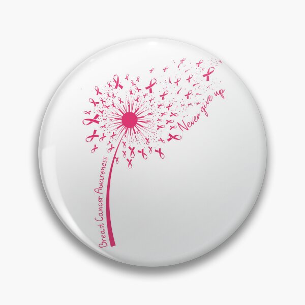 Item preview, Breast cancer dandelion to spread hope designed and sold by TimesTwoAngela.