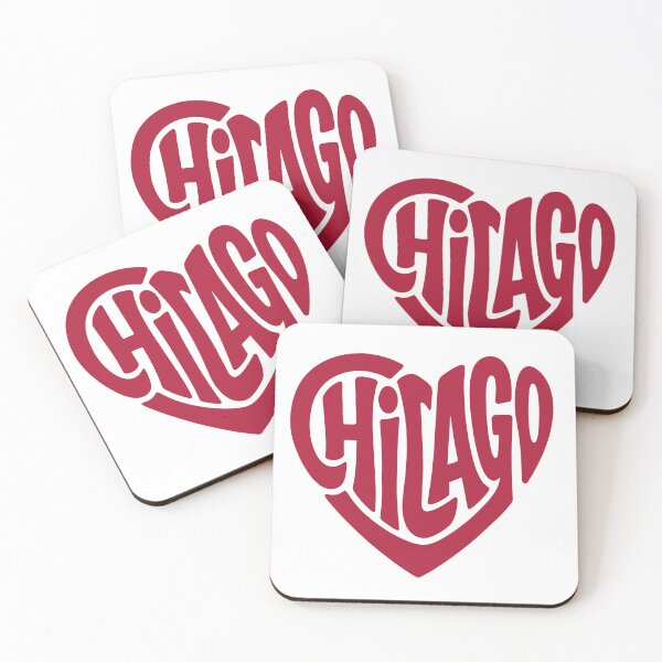 Item preview, Chicago Heart Shape Retro Typography Design designed and sold by castillomiami.