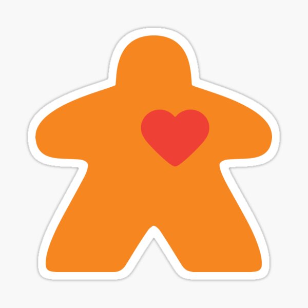 Item preview, Meeple Love - orange designed and sold by emilyRose3.