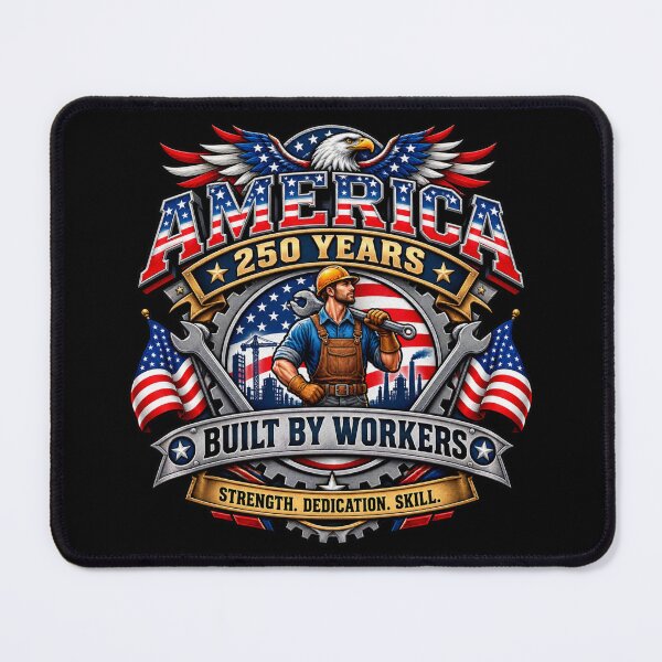 Item preview, Labor Day Building America 250 Years Vintage Patriotic Worker Shirt designed and sold by Teetreasure2.