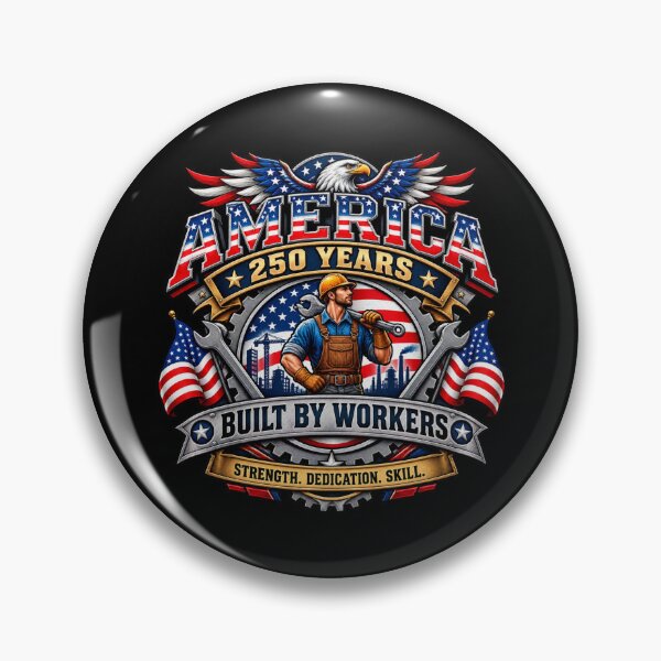 Item preview, Labor Day Building America 250 Years Vintage Patriotic Worker Shirt designed and sold by Teetreasure2.