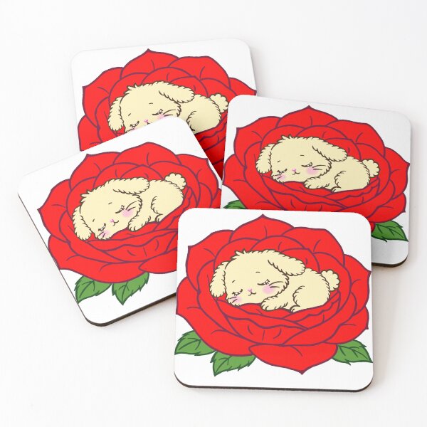 Item preview, Bunny resting - Sleeping Rose designed and sold by BunnySoftArt.