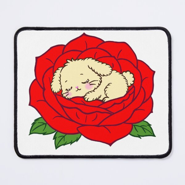 Item preview, Bunny resting - Sleeping Rose designed and sold by BunnySoftArt.