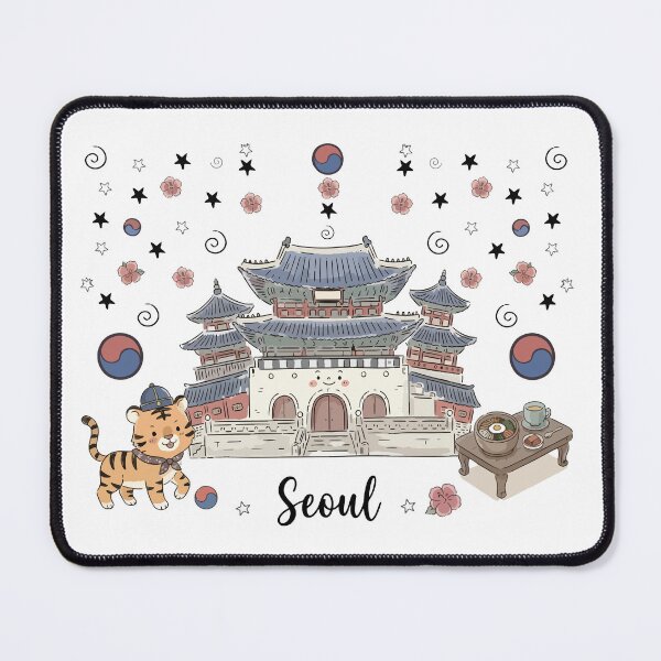 Item preview, Cute Gyeongbokgung Palace Seoul Doodle Art designed and sold by RamyGallery.