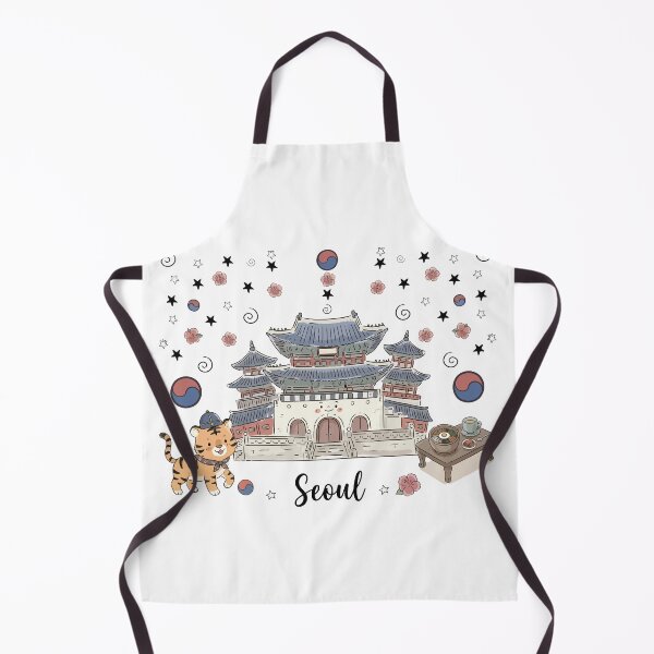 Item preview, Cute Gyeongbokgung Palace Seoul Doodle Art designed and sold by RamyGallery.
