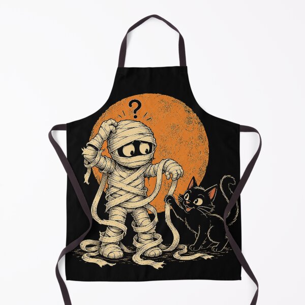 Item preview, Unwrapped Mummy – Cute Halloween Mummy & Black Cat Art designed and sold by Stinky Lincy's Apparel Company.
