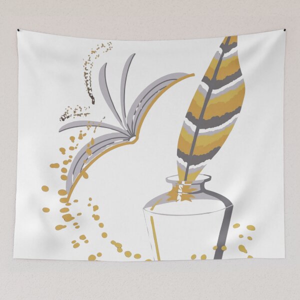 Item preview, Magical Floating Book And Quill Pen designed and sold by PopArt-Potion.