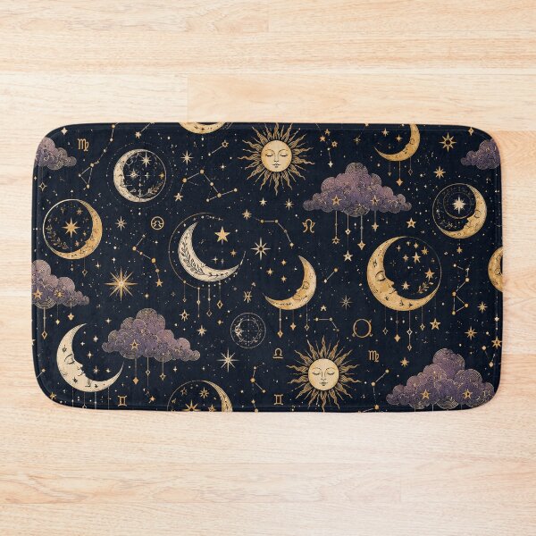 Item preview, Celestial Moon & Stars Astrology Seamless Pattern designed and sold by RJACreative.