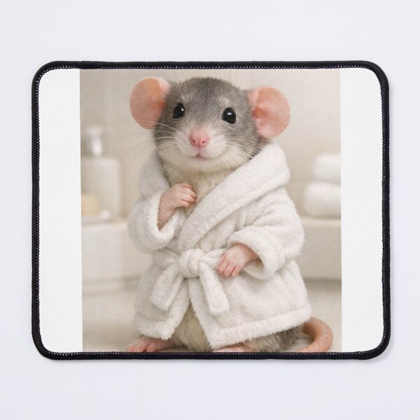 Item preview, Cozy Bathrobe Dumbo Rat designed and sold by Sillytoe.