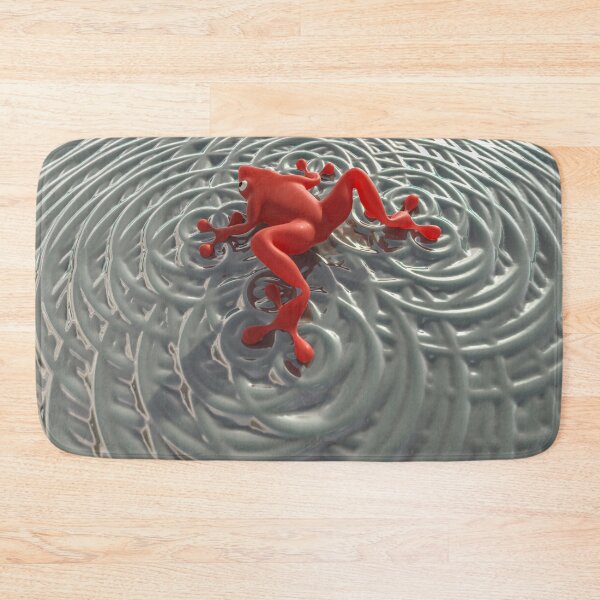 Item preview, 3D Red Frog on Rippled Water designed and sold by Keltoi-art.