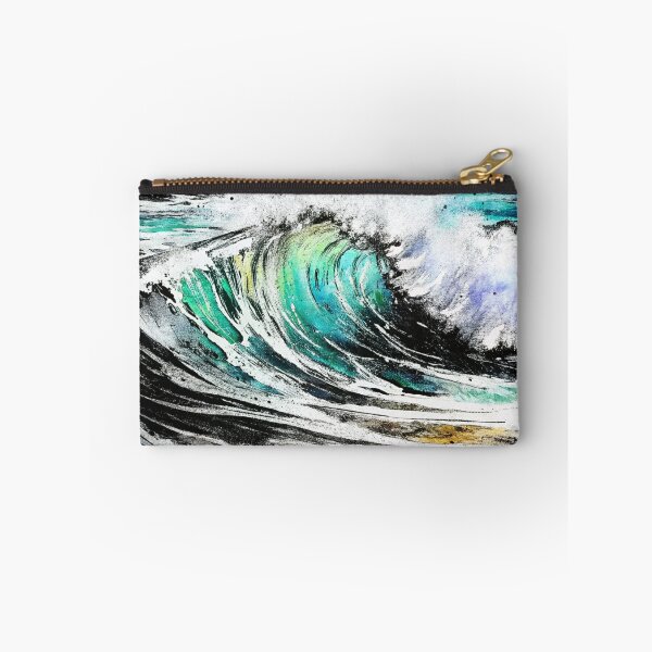 Item preview, Dynamic Turquoise Ocean Wave Watercolor Splash designed and sold by sopxpol.