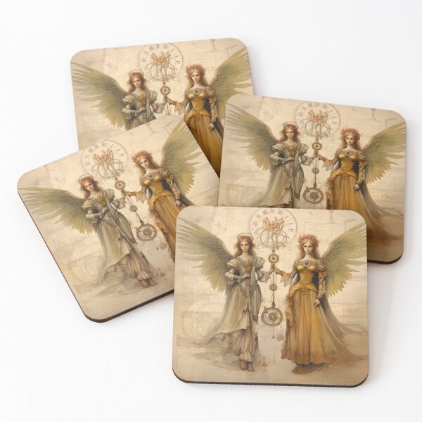 Item preview, Vintage Steampunk Clockwork Angel Mechanical Art designed and sold by BrandonArtWorld.