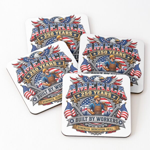 Item preview, Labor Day Building America 250 Years Vintage Patriotic Worker Shirt designed and sold by Teetreasure2.