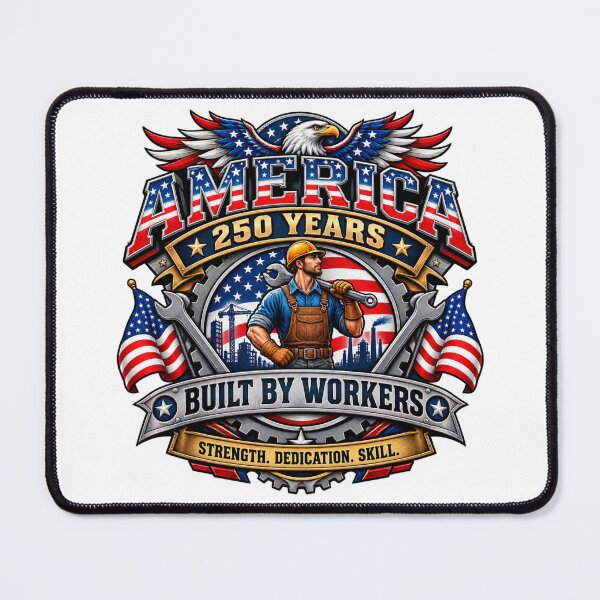 Item preview, Labor Day Building America 250 Years Vintage Patriotic Worker Shirt designed and sold by Teetreasure2.