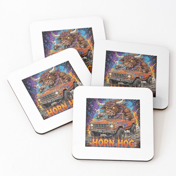 Item preview, WWA-Horn Hog Bull Bronco 4x4 Offroad Fink Art designed and sold by WeirdWheeledArt.