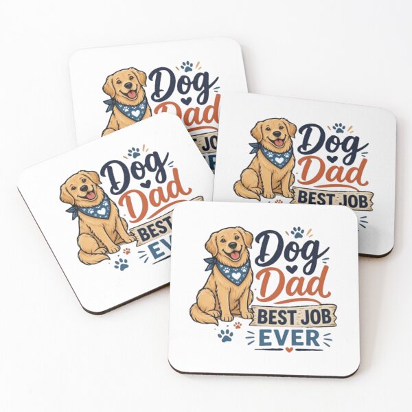 Item preview, Dog Dad Best Job Ever – Funny Dog Lover Gift designed and sold by EkiStudio - Elegant Lifestyle Collection.