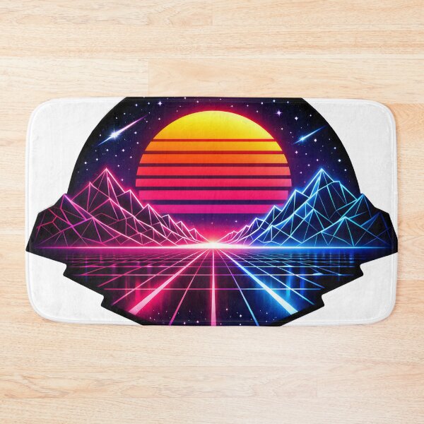 Item preview, 80s Synthwave Neon Sunset Grid designed and sold by Funny meme.