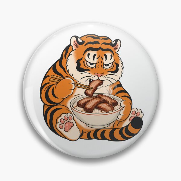 Item preview, Hungry Chubby Tiger Char Siu Rice Bowl designed and sold by aigcx.