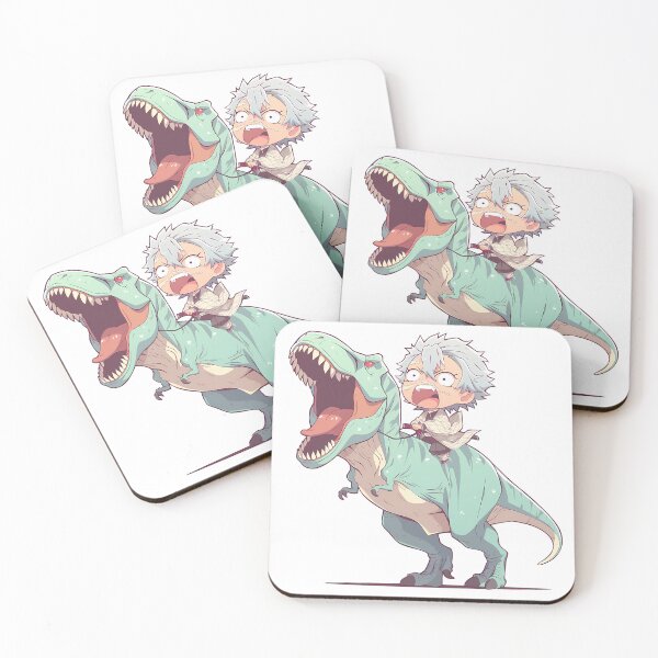 Item preview, Sanemi Shinazugawa Demon Slayer Mint Dinosaur Chibi Panic designed and sold by Dashsopaner.
