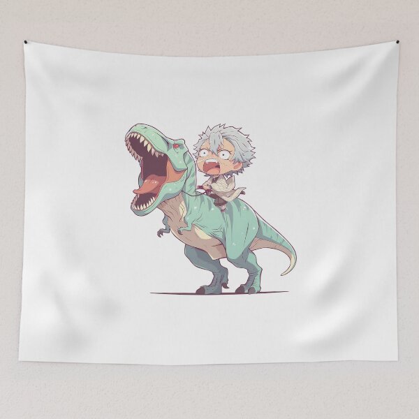 Item preview, Sanemi Shinazugawa Demon Slayer Mint Dinosaur Chibi Panic designed and sold by Dashsopaner.