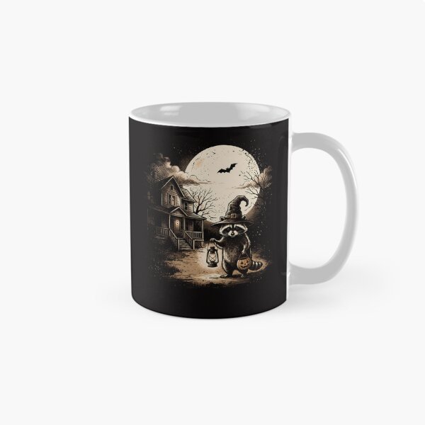 Item preview, Witchy Raccoon Halloween Moonlit Night designed and sold by WhooHoo-Art.