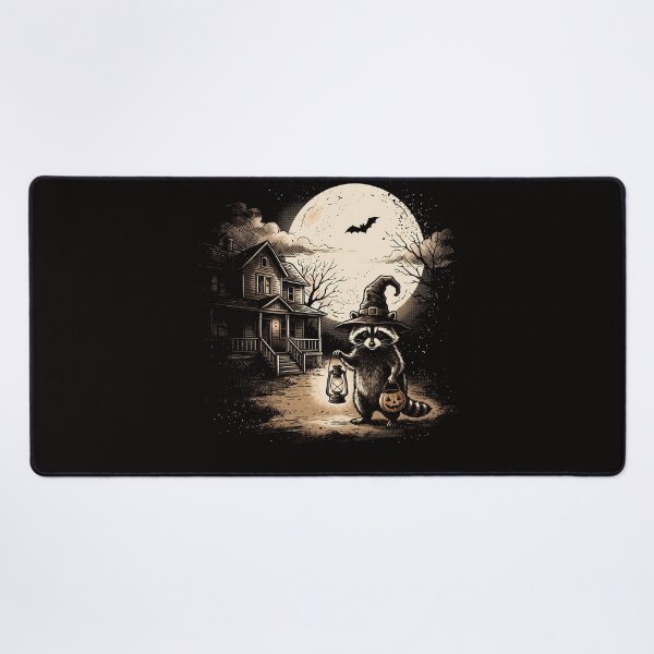 Item preview, Witchy Raccoon Halloween Moonlit Night designed and sold by WhooHoo-Art.