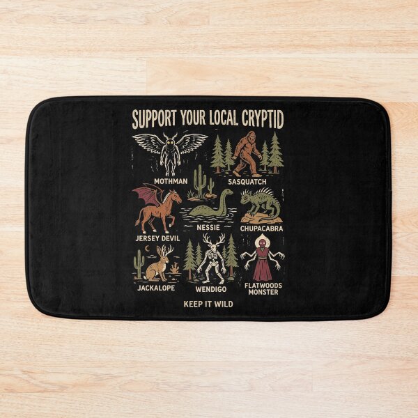 Item preview, Support Your Local Cryptid Halloween Monsters designed and sold by d247.