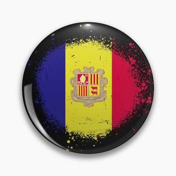 Item preview, Andorra Flag Spray Paint Splatter Style designed and sold by DelfDesign.
